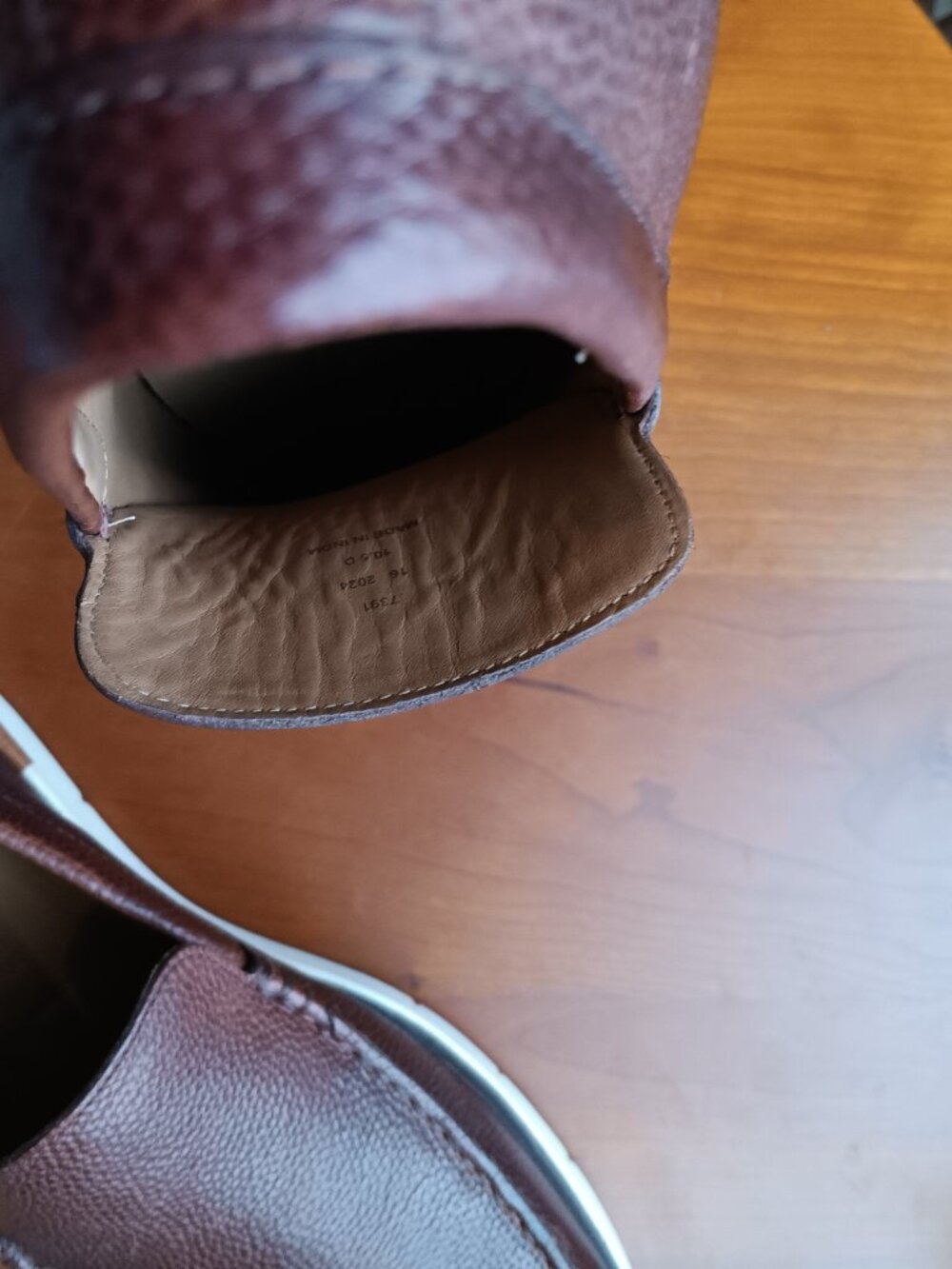 NWT Allen Edmonds Brown Leather Hybrid Sneaker-Loafer Slip-on Size 10.5D - Picture 9 of 12